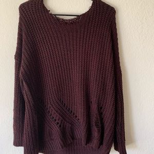 OVERSIZED BURGUNDY SWEATER